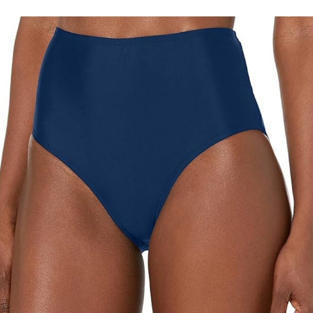Catalina Women's High-Waisted Bikini Bottoms Navy M NWT